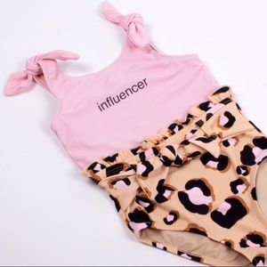 Leopard "Influencer" Ruffle Waist 1PC Swimsuit